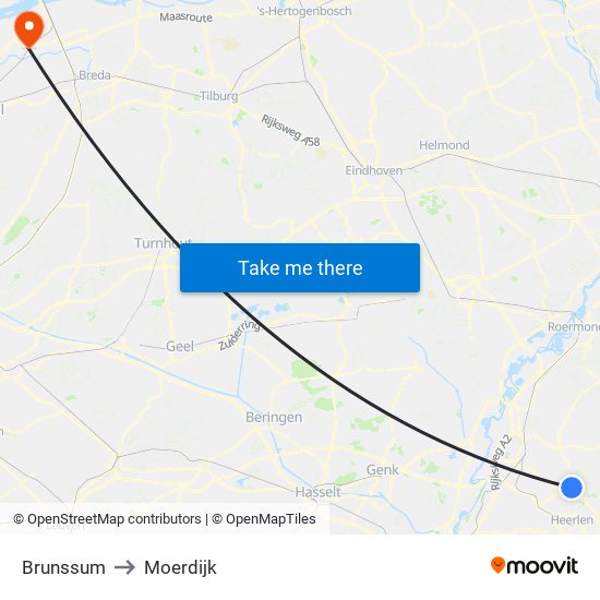 Brunssum to Moerdijk map