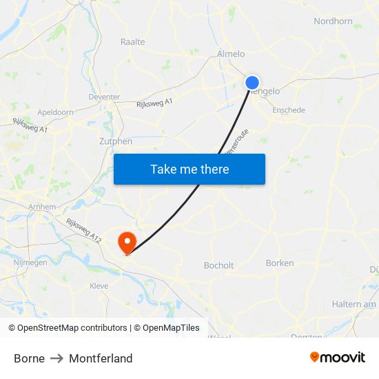 Borne to Montferland map