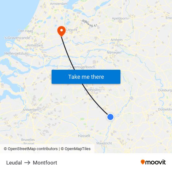 Leudal to Montfoort map