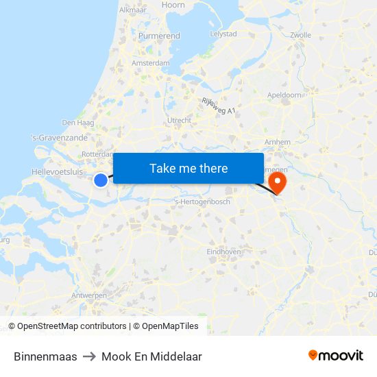 Binnenmaas to Mook En Middelaar map