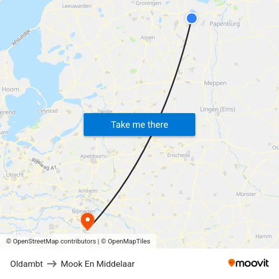 Oldambt to Mook En Middelaar map