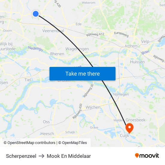 Scherpenzeel to Mook En Middelaar map