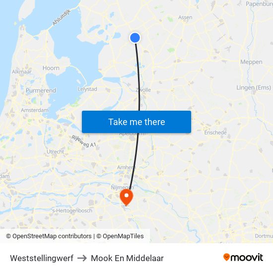 Weststellingwerf to Mook En Middelaar map