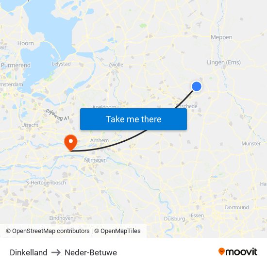 Dinkelland to Neder-Betuwe map