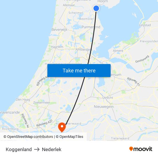 Koggenland to Nederlek map