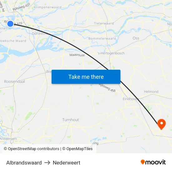 Albrandswaard to Nederweert map