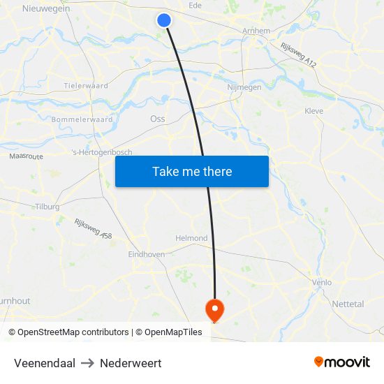 Veenendaal to Nederweert map