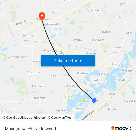 Maasgouw to Nederweert map