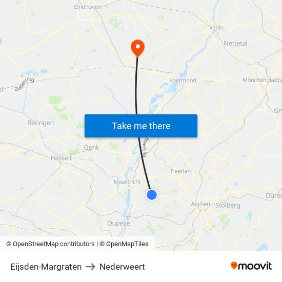 Eijsden-Margraten to Nederweert map