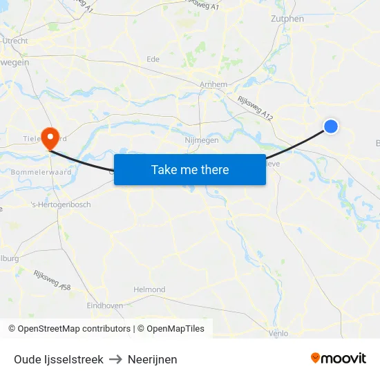 Oude Ijsselstreek to Neerijnen map