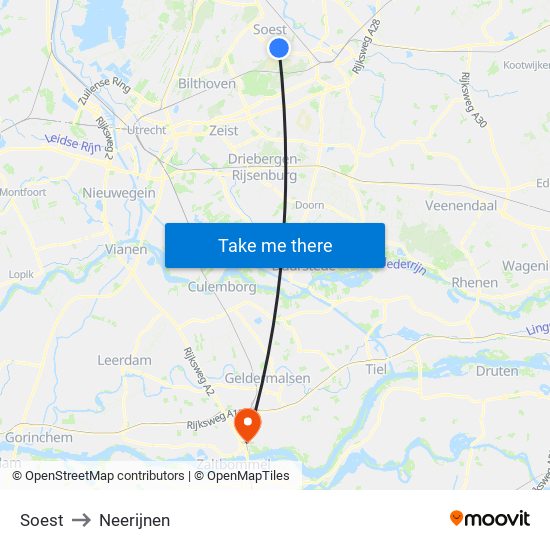 Soest to Neerijnen map