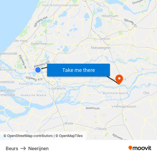 Beurs to Neerijnen map