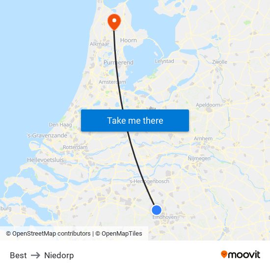 Best to Niedorp map