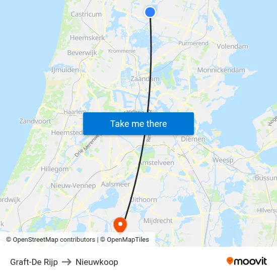Graft-De Rijp to Nieuwkoop map