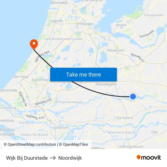 Wijk Bij Duurstede to Noordwijk map