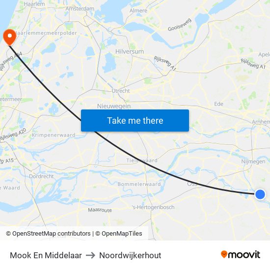 Mook En Middelaar to Noordwijkerhout map