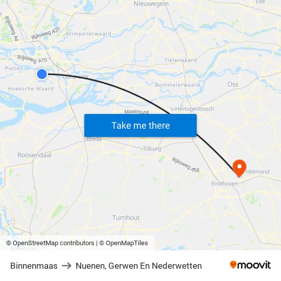 Binnenmaas to Nuenen, Gerwen En Nederwetten map