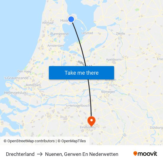 Drechterland to Nuenen, Gerwen En Nederwetten map