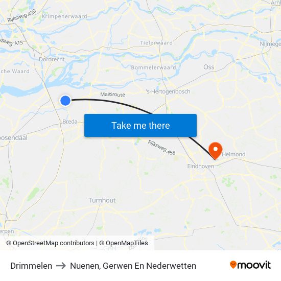 Drimmelen to Nuenen, Gerwen En Nederwetten map