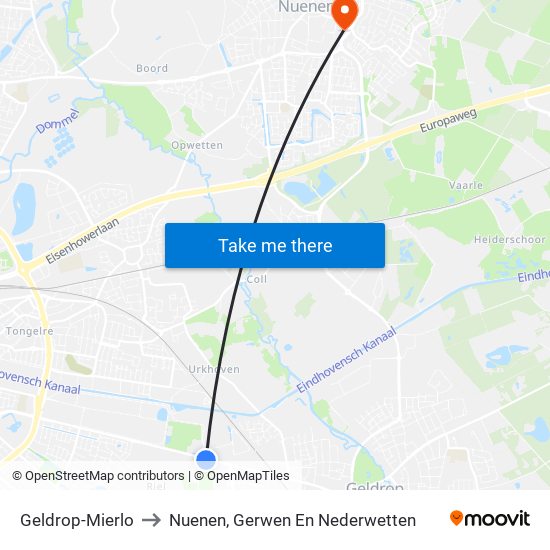 Geldrop-Mierlo to Nuenen, Gerwen En Nederwetten map