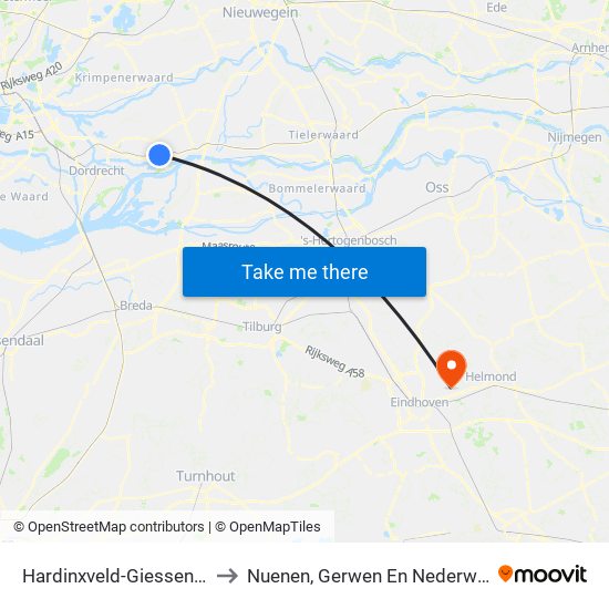 Hardinxveld-Giessendam to Nuenen, Gerwen En Nederwetten map