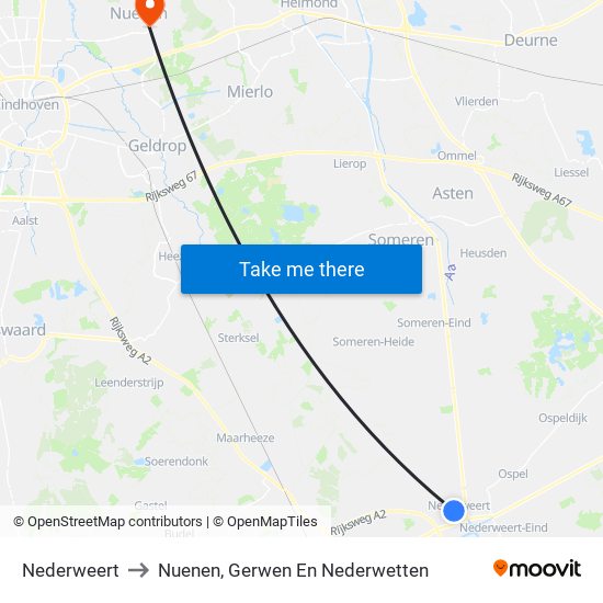 Nederweert to Nuenen, Gerwen En Nederwetten map