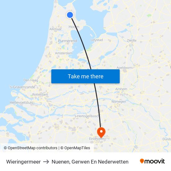 Wieringermeer to Nuenen, Gerwen En Nederwetten map