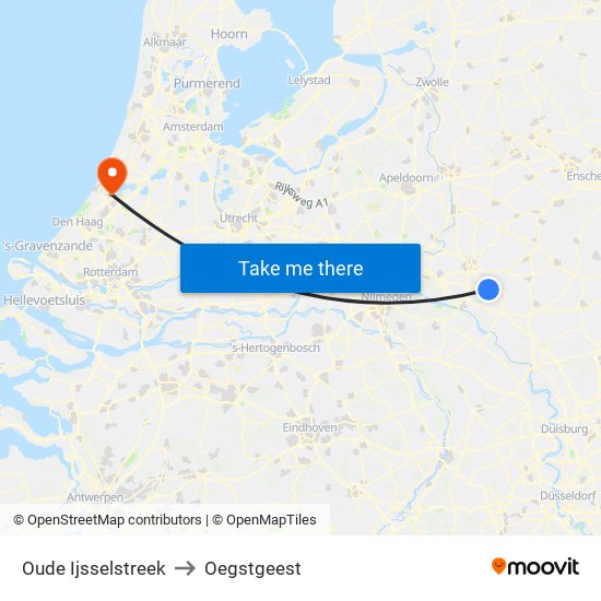Oude Ijsselstreek to Oegstgeest map