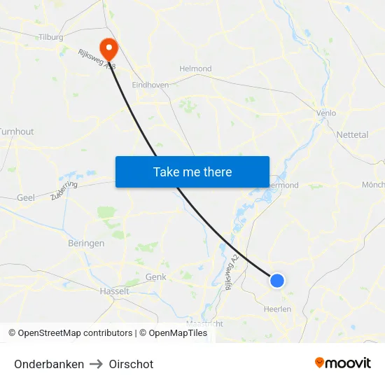 Onderbanken to Oirschot map