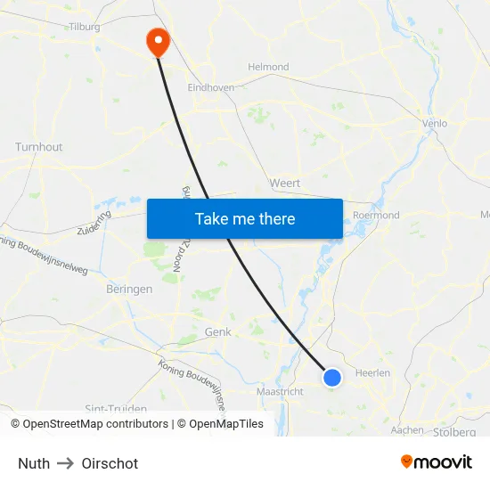 Nuth to Oirschot map