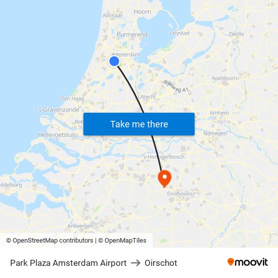 Park Plaza Amsterdam Airport to Oirschot map