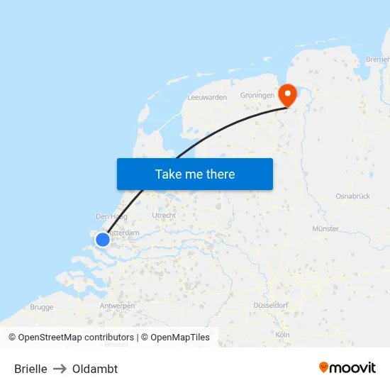 Brielle to Oldambt map