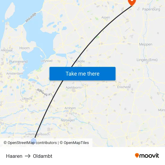 Haaren to Oldambt map