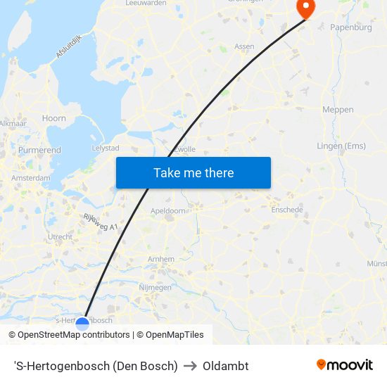 'S-Hertogenbosch (Den Bosch) to Oldambt map