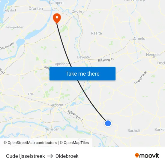 Oude Ijsselstreek to Oldebroek map