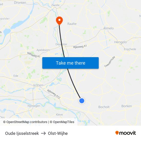 Oude Ijsselstreek to Olst-Wijhe map