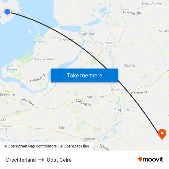 Drechterland to Oost Gelre map