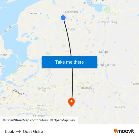 Leek to Oost Gelre map