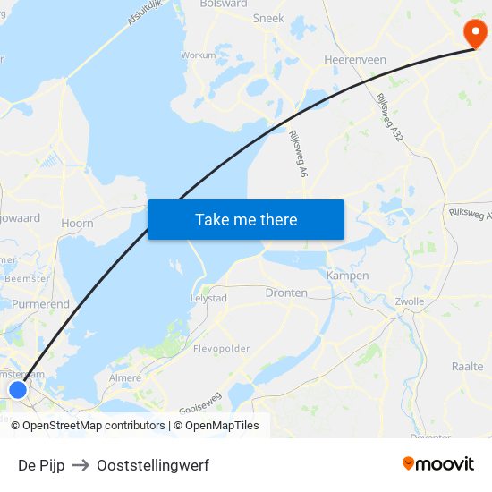 De Pijp to Ooststellingwerf map