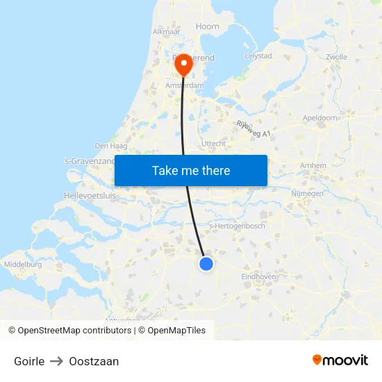 Goirle to Oostzaan map