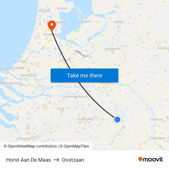 Horst Aan De Maas to Oostzaan map