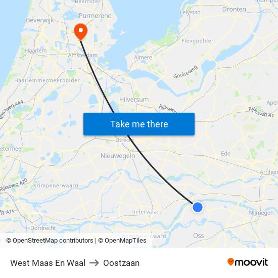 West Maas En Waal to Oostzaan map