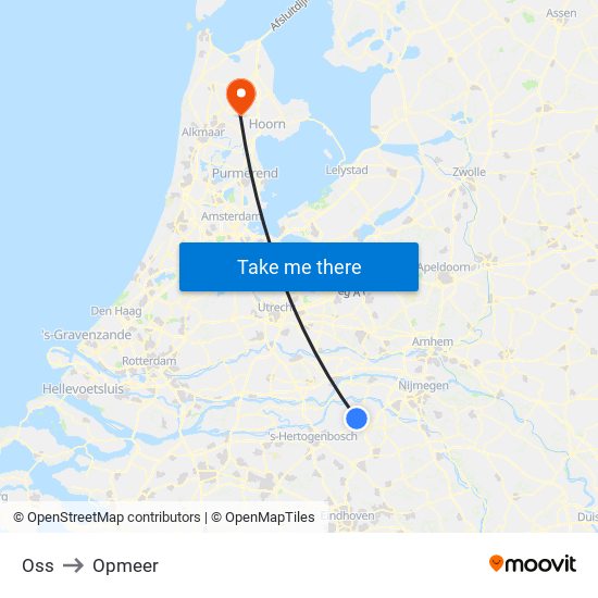 Oss to Opmeer map