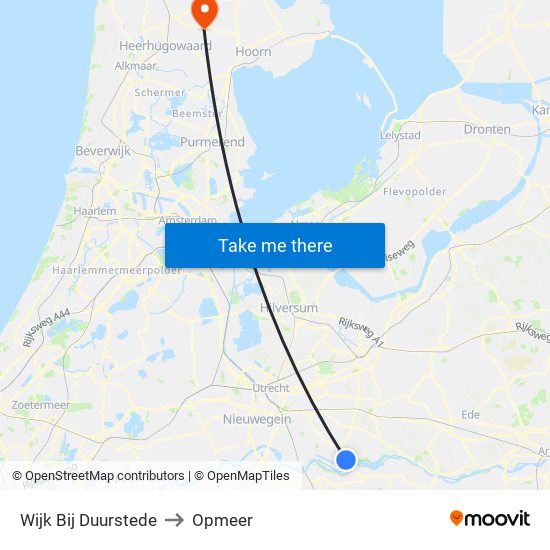 Wijk Bij Duurstede to Opmeer map