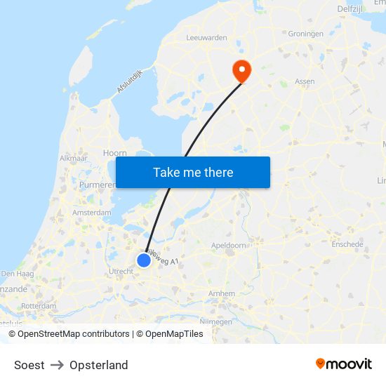 Soest to Opsterland map