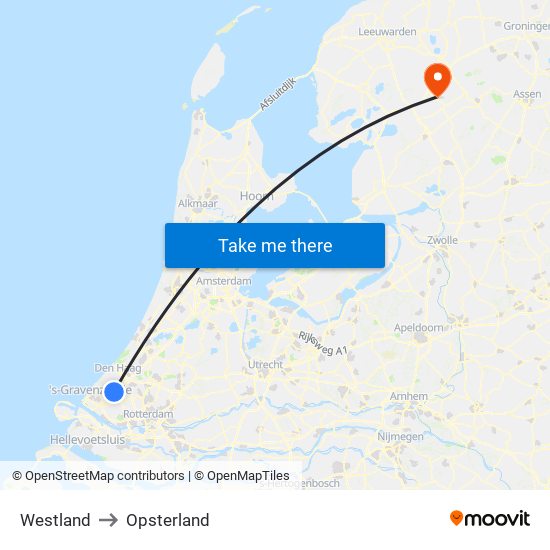 Westland to Opsterland map