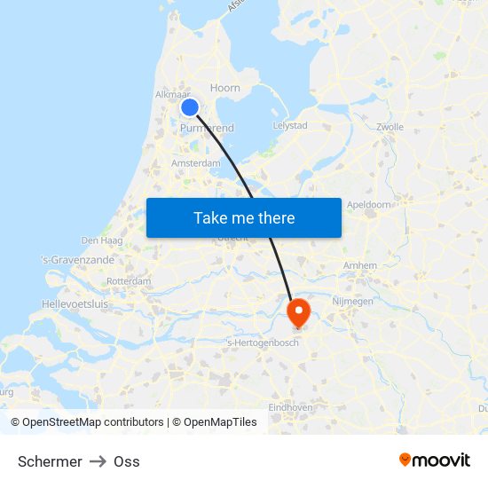Schermer to Oss map
