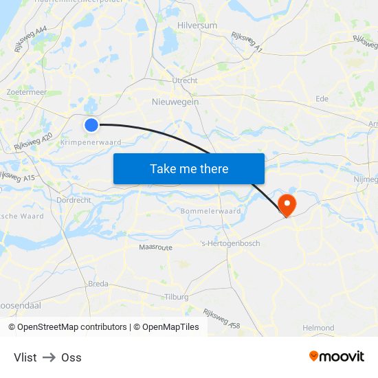 Vlist to Oss map