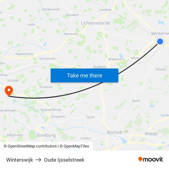 Winterswijk to Oude Ijsselstreek map