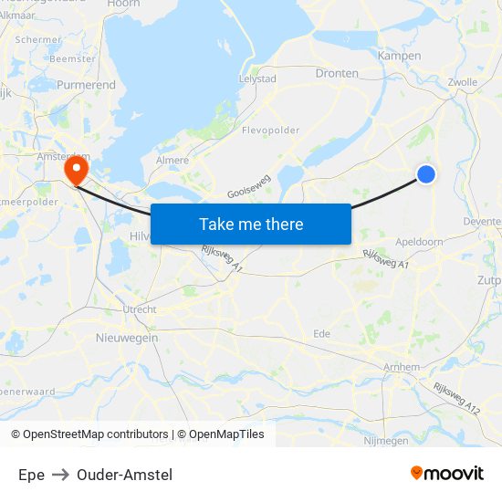 Epe to Ouder-Amstel map